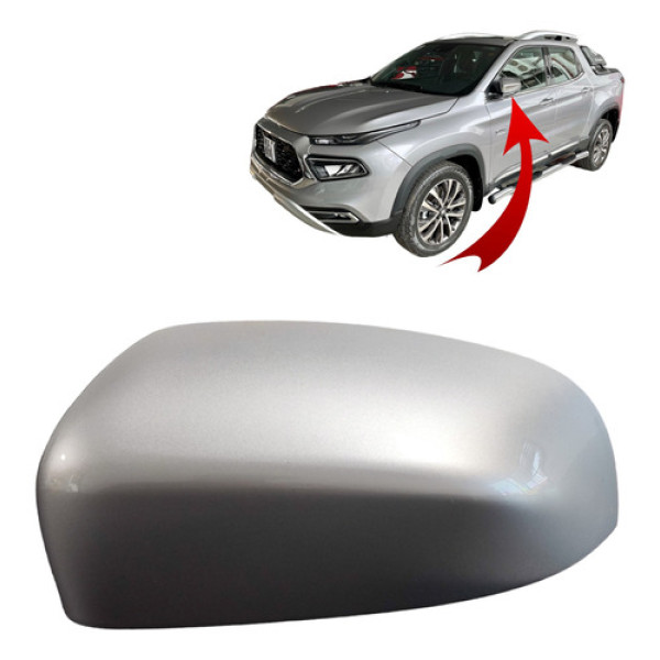 Capa Retrovisor Esq Fiat Toro 2017 2018 2019 Prata Billet  Prata Bilet