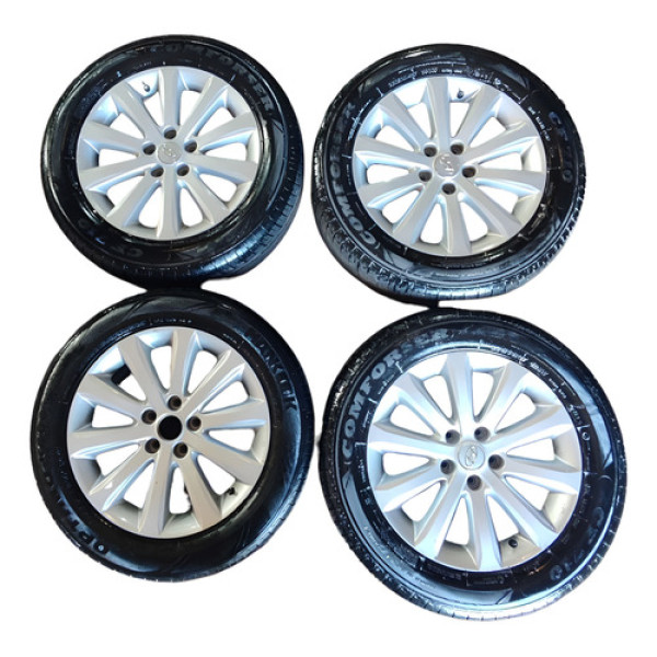 Jogo Roda Pneu 235/55/r17 Hyundai Azera 2009 2010 2011 Prata