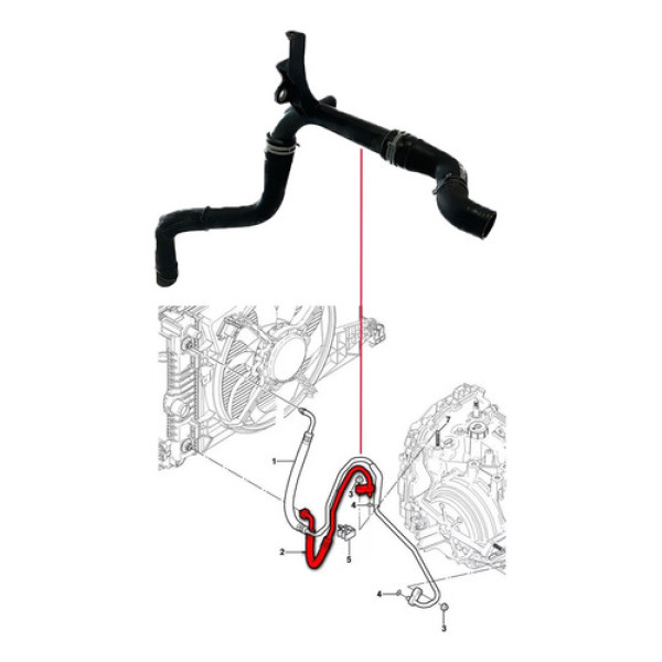 Mangueira Tubo Cambio Ao Radiador Saida Agua Onix 2019