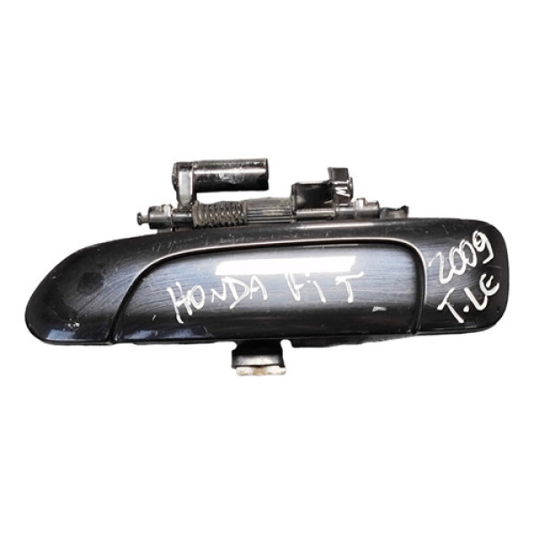 Maçaneta Externa Traseira Esquerda Honda Fit 2005 A 2009 Preto Traseira