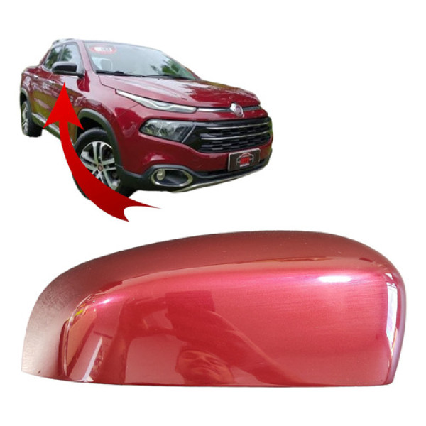 Capa Retrovisor Direito Fiat Toro 2017 2018 2019 Vinho Vinho