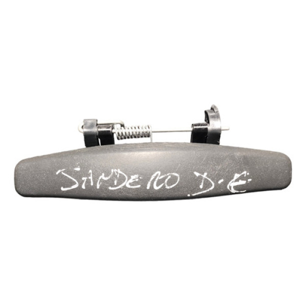 Maçaneta Traseira Esquerda Renault Sandero 2007 A 2014 Preto Traseira