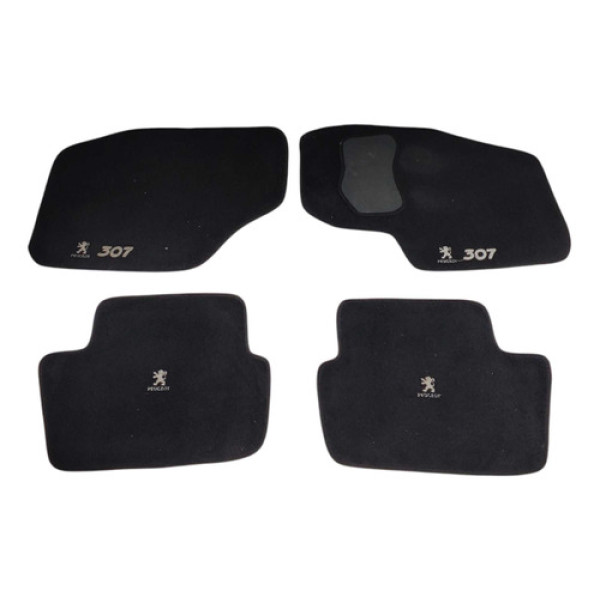 Jogo Tapete Original Peugeot 307 2009 2010 2011 2012 Preto