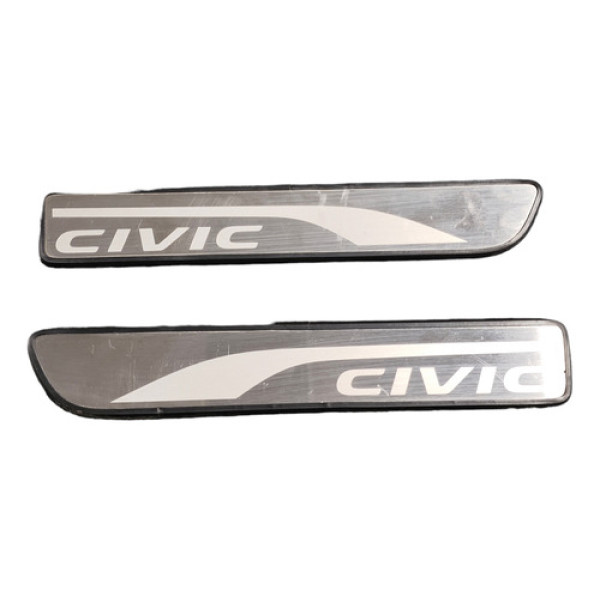 Soleira Cromada Honda Civic G10 2017 2018 2019 2020 2021  Prata