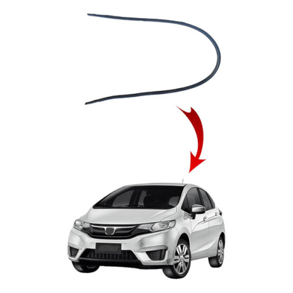 Friso Teto Esquerdo Honda Fit 2015 2016 2017  Preto