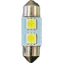 Lampada Luz Led Torpedo 31mm 2 Leds Smd 5050 12v 6000k Carro