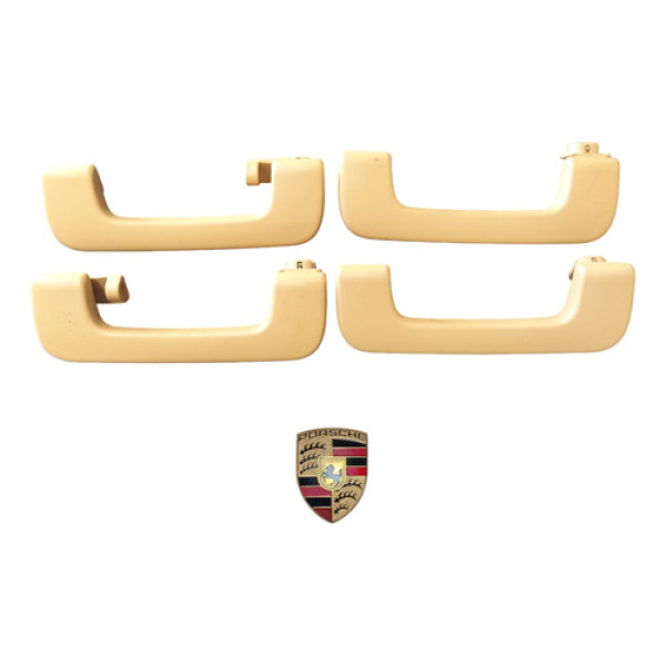 Jogo Alça Pqp Puxador Teto Porsche Macan S 2015 2016 2017 Bege