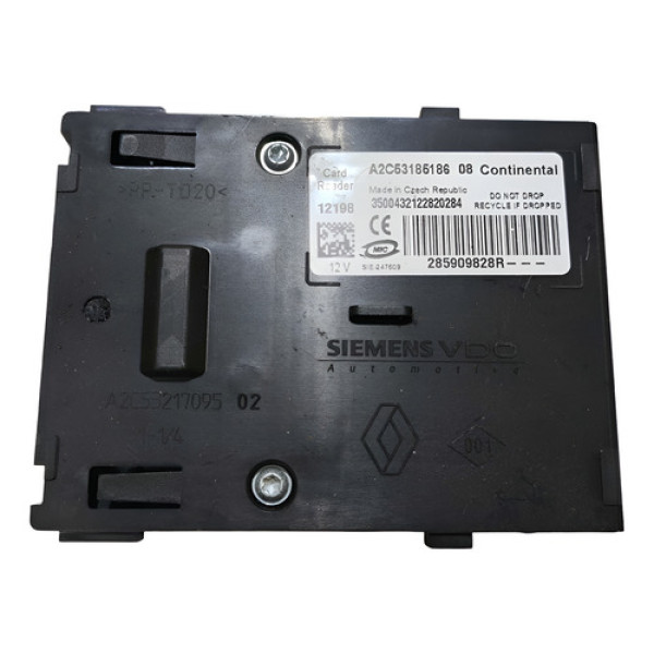 Módulo Leitor Cartão A2c53185186 Renault Fluence 2011 A 2017