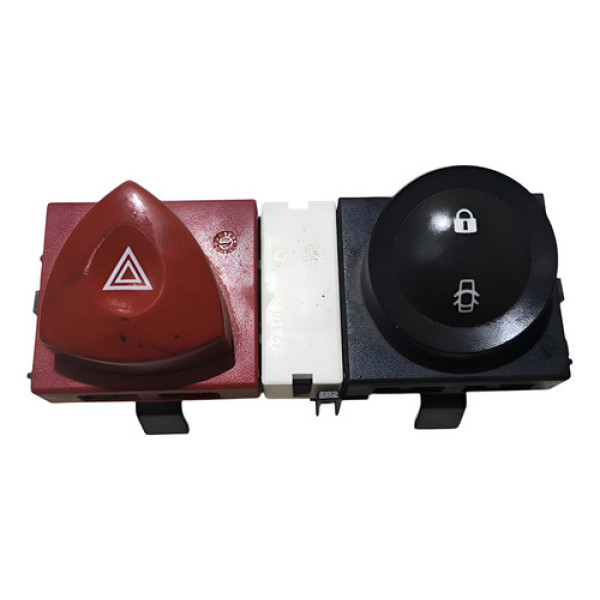 Botão Pisca Alerta 8200407415 Renault Megane 2007 A 2011 Preto